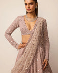 Ash Pink Lehenga Set