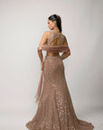 Bronze Rosé Fishcut Lehenga Set