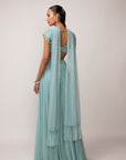 Powder Blue Geogette Skirt Set