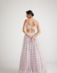Powder Lilac Chandelier Pearl Drop Lehenga Set - Ready to Ship