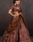 Vintage Maroon Skirt Set | Muraqqa