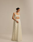 Off White Jacket Pearl And Mirror Jacket Set