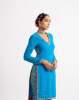 Firozi V Neck Multi Geo Pant Kurta Set