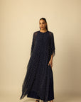 Deep Blue Silver Drop Kaftan