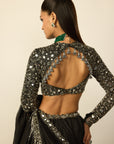 Black Tassel Dupatta Lehenga Set