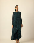 Dark Teal Drop Kurta Set