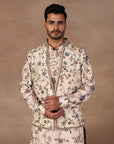 Almond Ivory Nehru Jacket Set | East