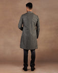 Antique Silver - Black Kurta Set