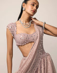 Ash Pink Sequins Embroidered Lehenga Set