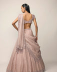 Ash Pink Sequins Embroidered Lehenga Set