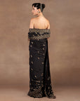 Black Chevron Saree Set