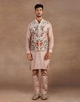 Blush Pink Ivory Ombre Nehru Jacket Set
