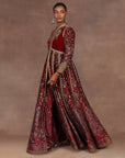 Burgundy Ombre Jacket Set