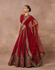 Carmine Red Lehenga Set