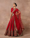 Cherry Red Lehenga Set