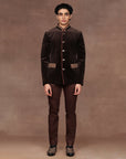 Chocolate Brown Bandhgala Set | East