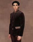 Chocolate Brown Bandhgala Set | East