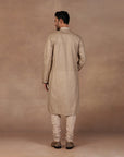 Creme Ivory Chevron Kurta Set | East