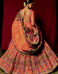 Orange Banno Anarkali Set