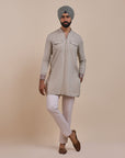 Ivory - Peach Solid Kurta | Atth