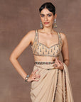 Jewelled Pink Saree Set
