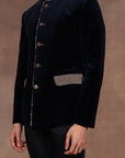 Navy Blue Bandhgala Set | East