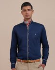 Navy Blue Solid Shirt | Atth