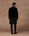 Noir Black Bandhgala Set | East