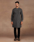 Noir Black Chevron Kurta Set