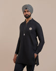 Noir Phoenix Solid Kurta | Atth