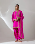 Fuschia Pink Kurta With Tulip Pants