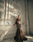 Coffee Brown Cutwork Lehenga - Ready to Ship