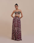 Plum Red Corset Skirt Set | Atth