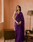 Classic Saree Set - Purple 1