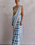 Blue Bar Saree