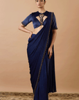 Adaa Navy Blue Saree