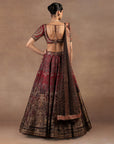 Red Burgundy Ombre Skirt Set