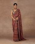 Rose Pink - Ivory Saree Set