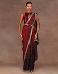 Ruby Red Saree Set