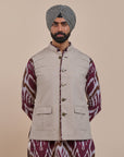 Slate Pearl Nehru Jacket | Atth