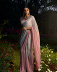 Gulrangi Crystal Saree Set