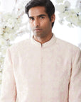 Quartz Pink Pearl Short Sherwani Set - Ready to Ship