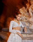 Silver Sequin Skirt Set