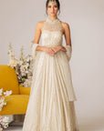 Off White Gown Set