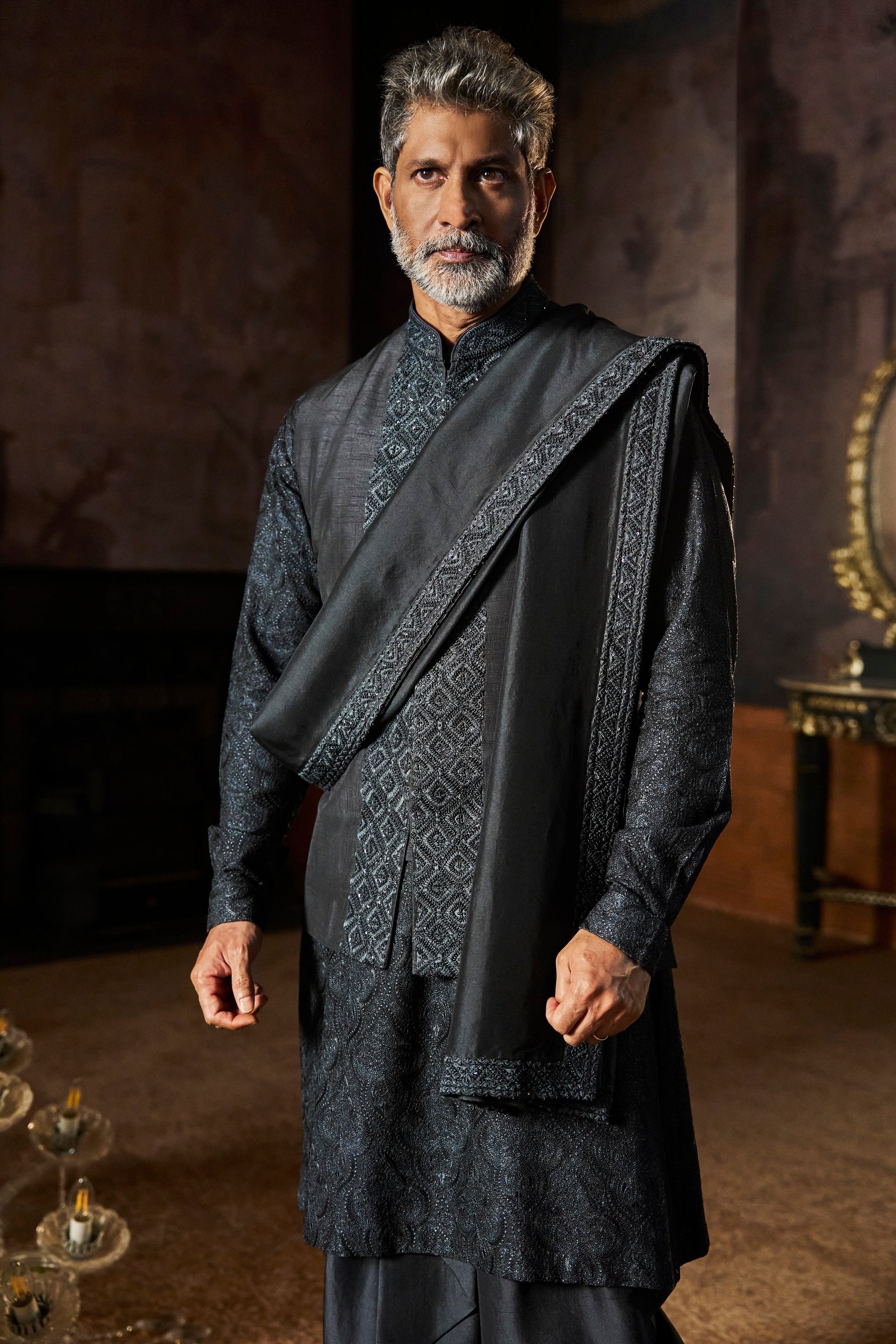 Charcoal Grey Bundi Set