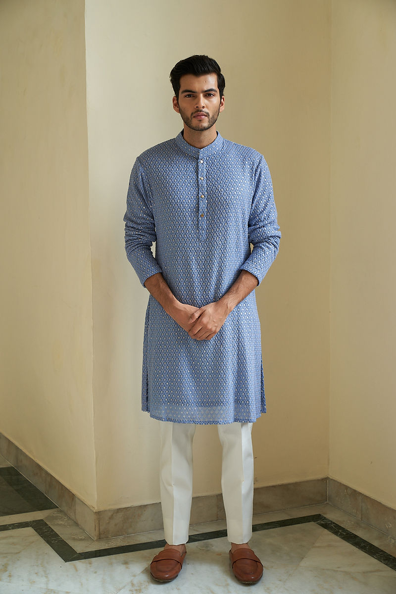 Sky Kurta Front