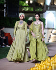 Dry Heena Green Anarkali Set
