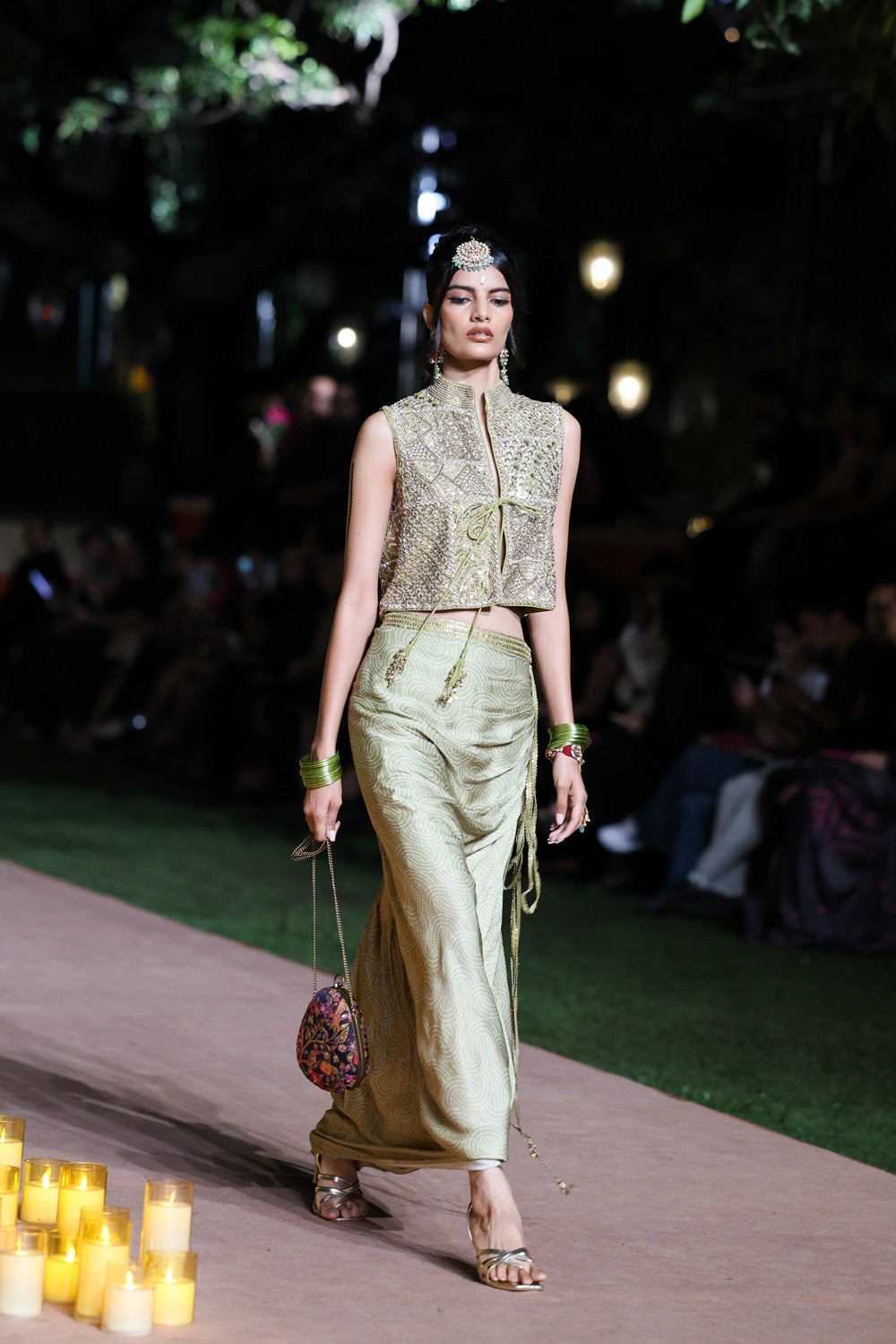 Waistcoat Drape skirt Set