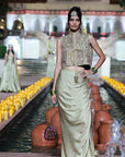 Waistcoat Drape skirt Set