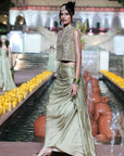 Waistcoat Drape skirt Set